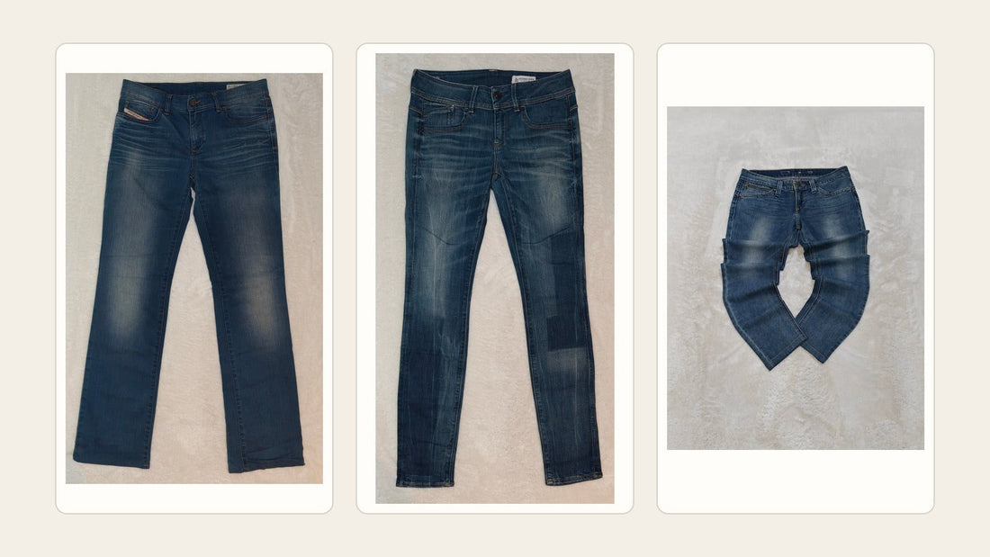 How polyester blends change the behaviour of vintage jeans - Vintage District Antwerp