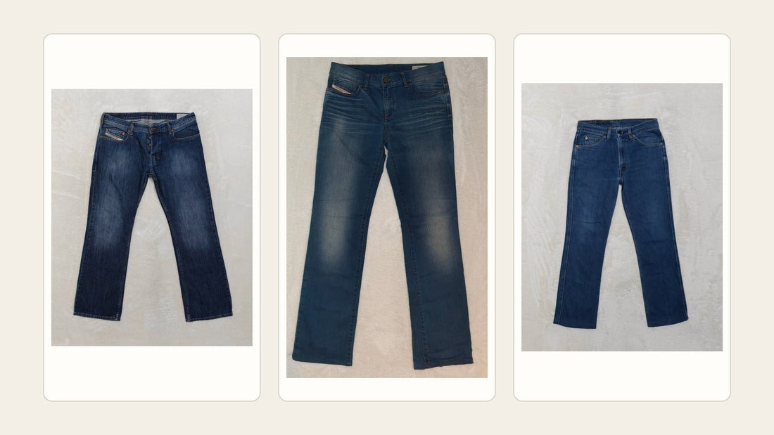 How to judge if listed jeans will sit over your boots - Vintage District Antwerp
