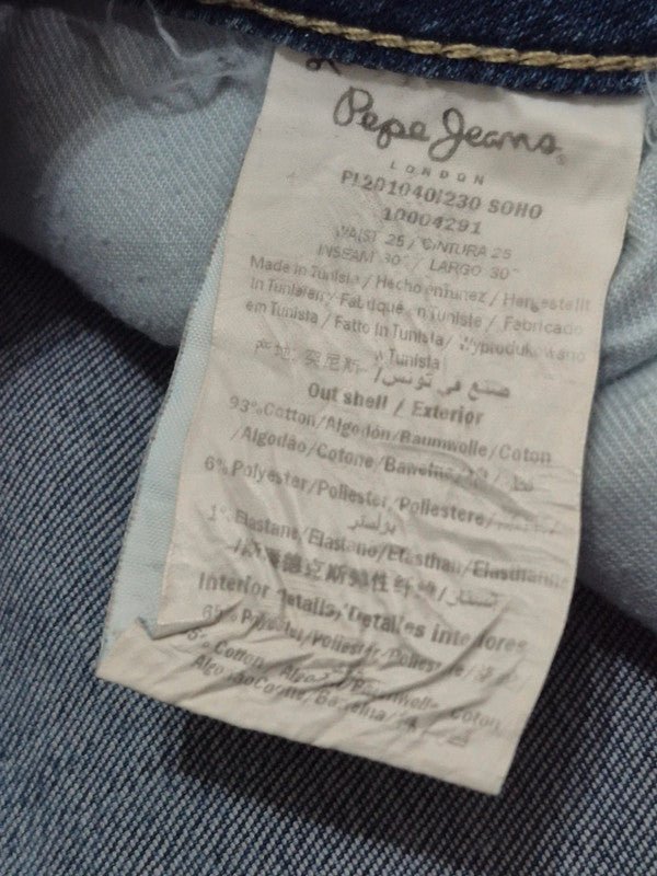 Women Pepe Jeans Soho Blue Skinny W25 L30 Jeans