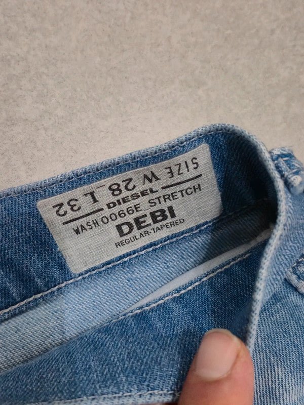 Women Diesel Debi Light Blue Tapered W28 L32 Jeans