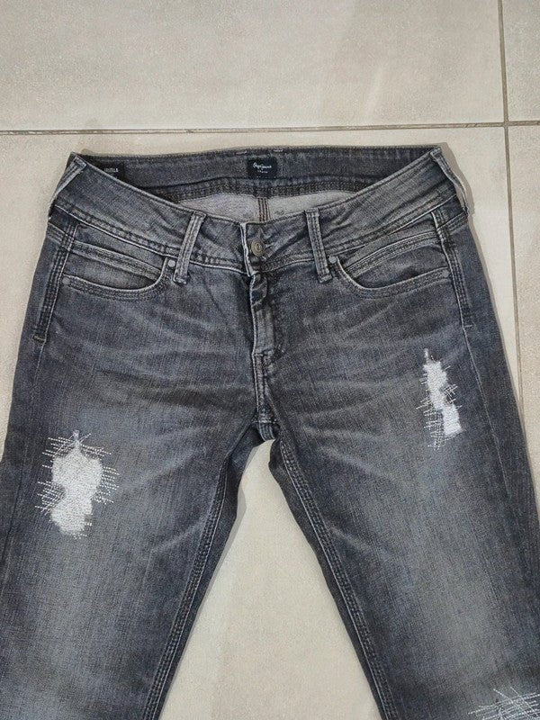 Girl Pepe Jeans Ariella Ash Black Gray Slim Jeans 16Y / 176 cm