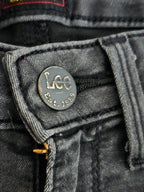 Women Lee Skyler Black Gray Skinny W26 L31 Jeans