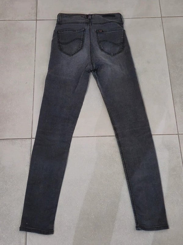 Women Lee Skyler Black Gray Skinny W26 L31 Jeans