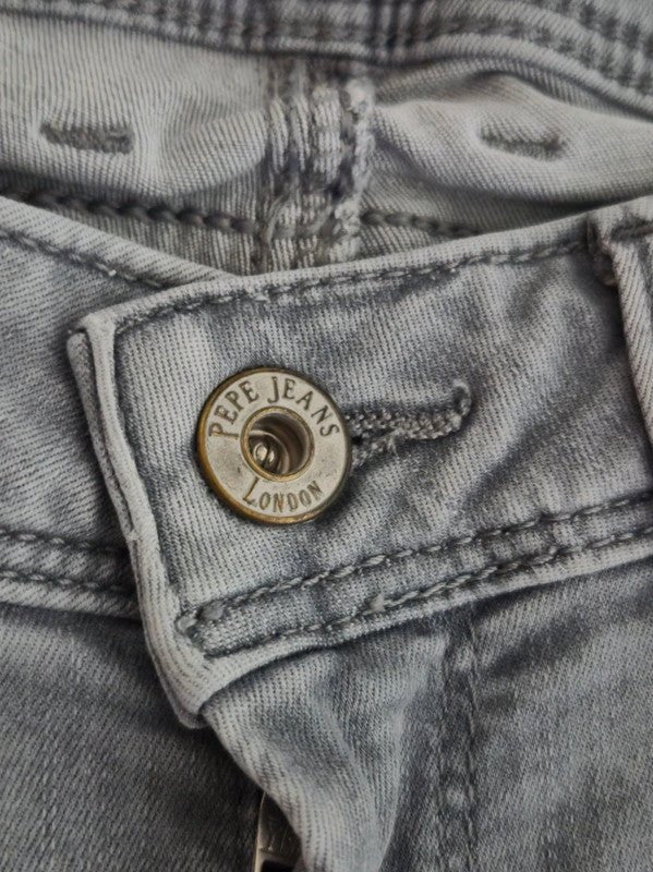 Women Pepe Jeans Lola Light Gray Slim W26 L30 Jeans