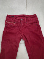 Women Pepe Jeans New Brooke Lotus Red Slim W25 L30 Jeans