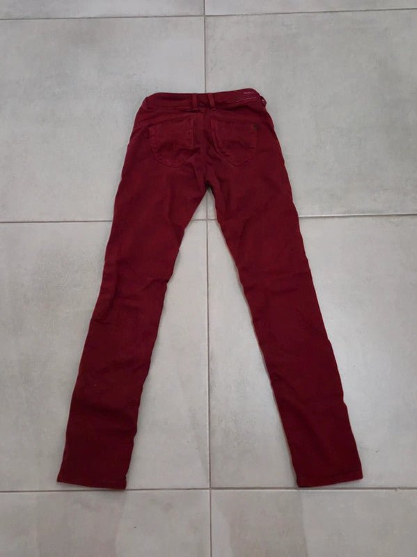 Women Pepe Jeans New Brooke Lotus Red Slim W25 L30 Jeans