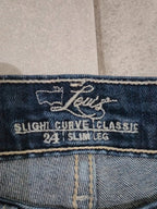 Women Levi's Slight Curve Classic Blue Slim W24 L32 Jeans