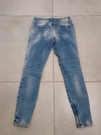 Women Diesel Grupee Zip Light Blue Skinny W24 L32 Jeans