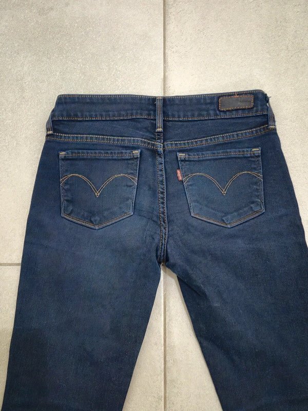 Women Levi's Slight Curve Dark Indigo Skinny W25 L32 Jeans