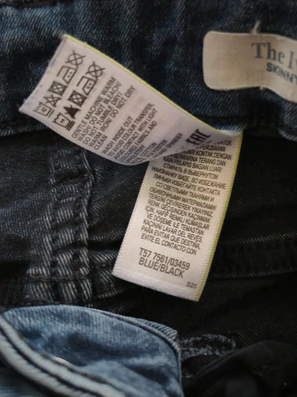 Women Marks & Spencer The Ivy Blue Black Skinny W24 (EU 34 / XS) Jeans