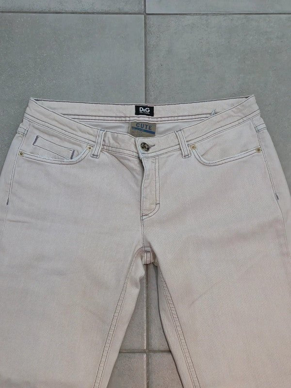 Women D&G Dolce & Gabbana Cute Beige Slim W30 (EU 42/M) Jeans