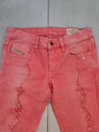 Women Diesel ZIVY Red Slim W26 (EU 36/S) Jeans