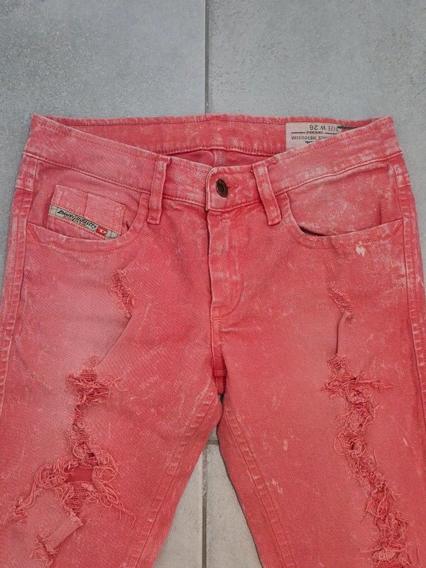 Women Diesel ZIVY Red Slim W26 (EU 36/S) Jeans
