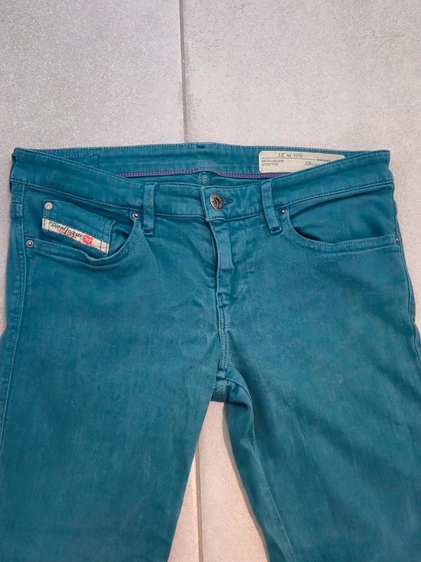 Women Diesel Skinzee - Low Green Slim W27 (EU 36/S) Jeans