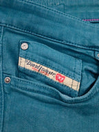 Women Diesel Skinzee - Low Green Slim W27 (EU 36/S) Jeans