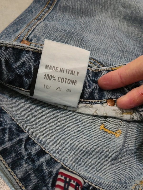 Women Roy Roger's PAT Denim Blue Straight W24 (EU 34/XS) Jeans