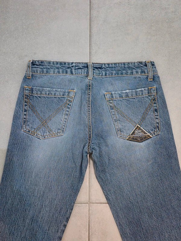 Women Roy Roger's PAT Denim Blue Straight W24 (EU 34/XS) Jeans