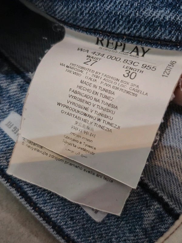 Women Replay KILEY Blue Tapered W27 L30 (EU 36/S) Jeans