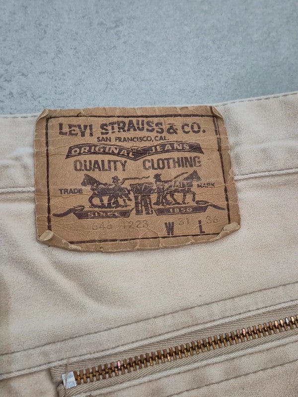 Men Levi's 646 Beige Flared W31 Jeans
