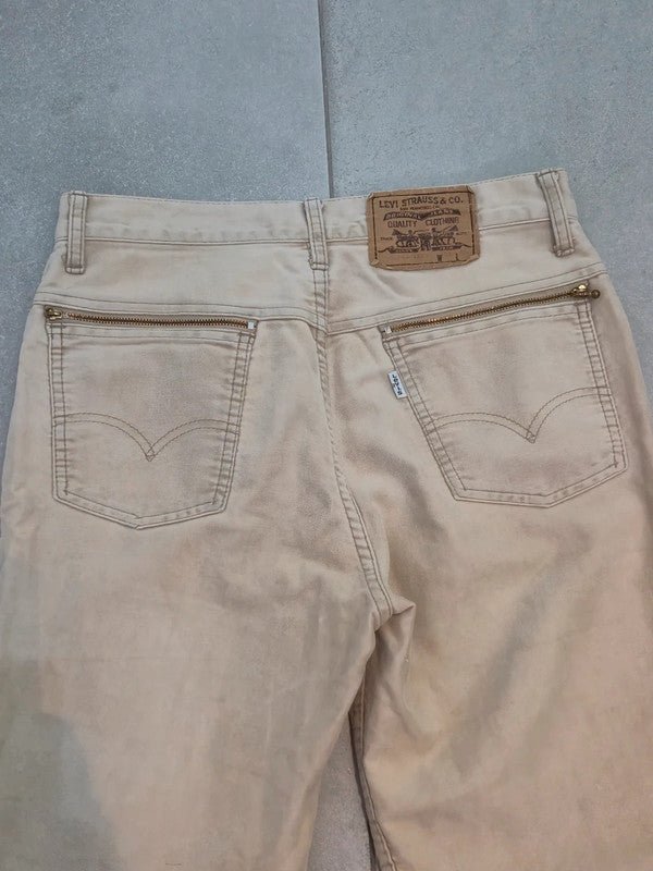 Men Levi's 646 Beige Flared W31 Jeans