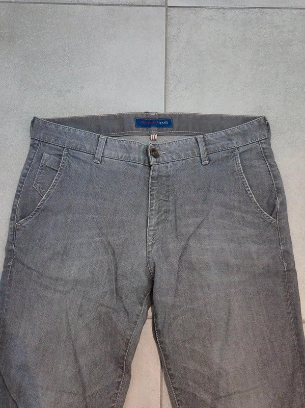 Men Trussardi Jeans Gray Slim W34 L32 Trousers