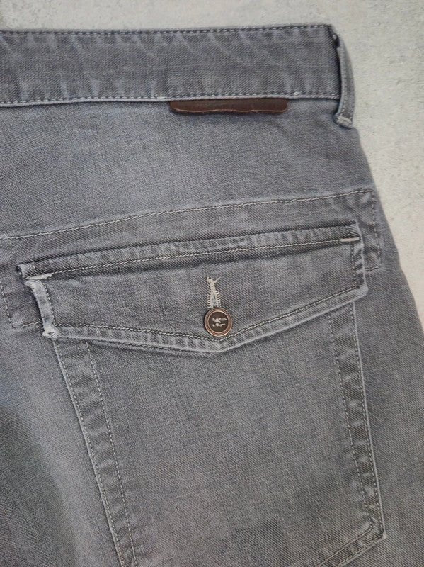 Men Trussardi Jeans Gray Slim W34 L32 Trousers