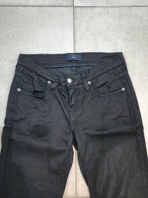 Women Fay Black Straight W26 (EU 36/S) Trousers