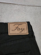 Women Fay Black Straight W26 (EU 36/S) Trousers