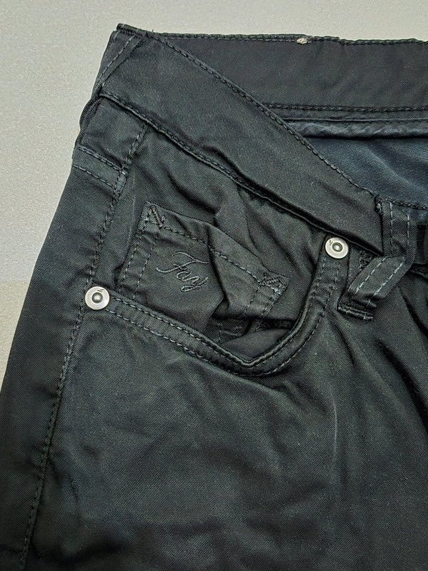 Women Fay Black Straight W26 (EU 36/S) Trousers
