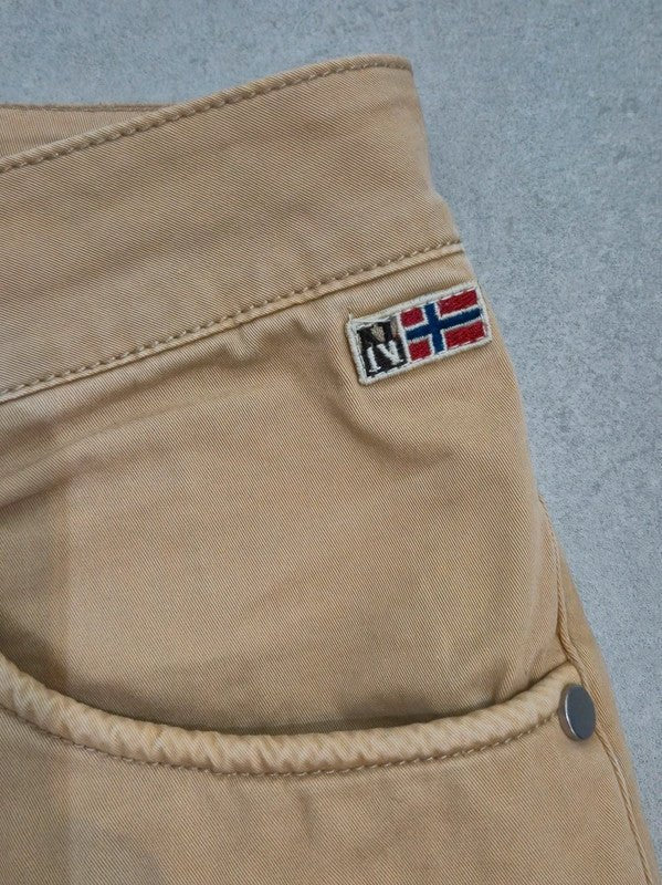 Women Napapijri Beige Straight (EU 40) Trousers