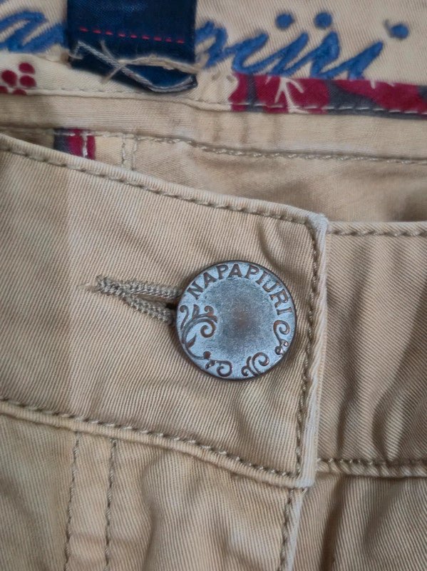 Women Napapijri Beige Straight (EU 40) Trousers