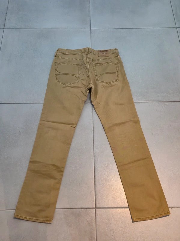 Men Hollister Beige Straight W32 L32 Jeans