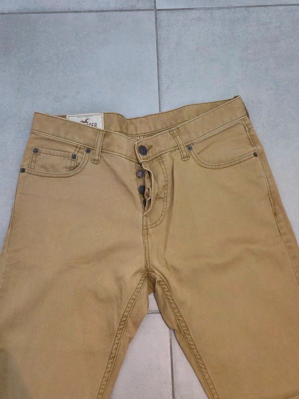 Men Hollister Beige Straight W32 L32 Jeans