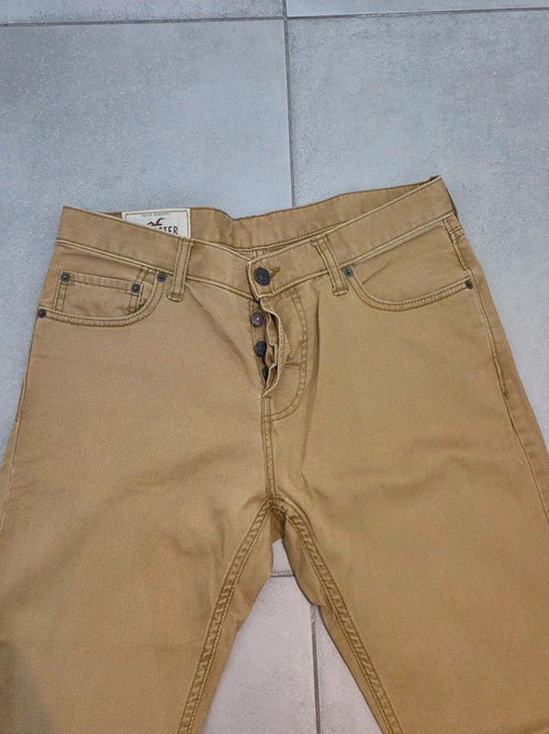 Men Hollister Beige Straight W32 L32 Jeans