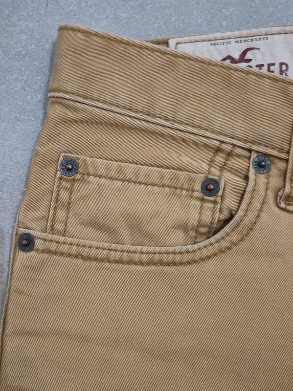 Men Hollister Beige Straight W32 L32 Jeans