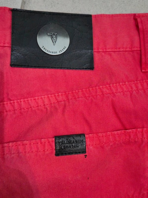 Men Trussardi Jeans Red Straight W35 Jeans