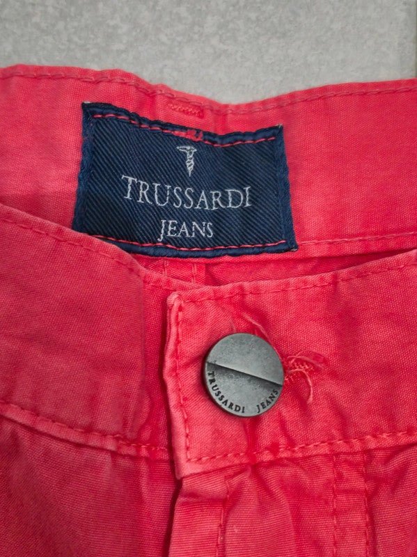Men Trussardi Jeans Red Straight W35 Jeans