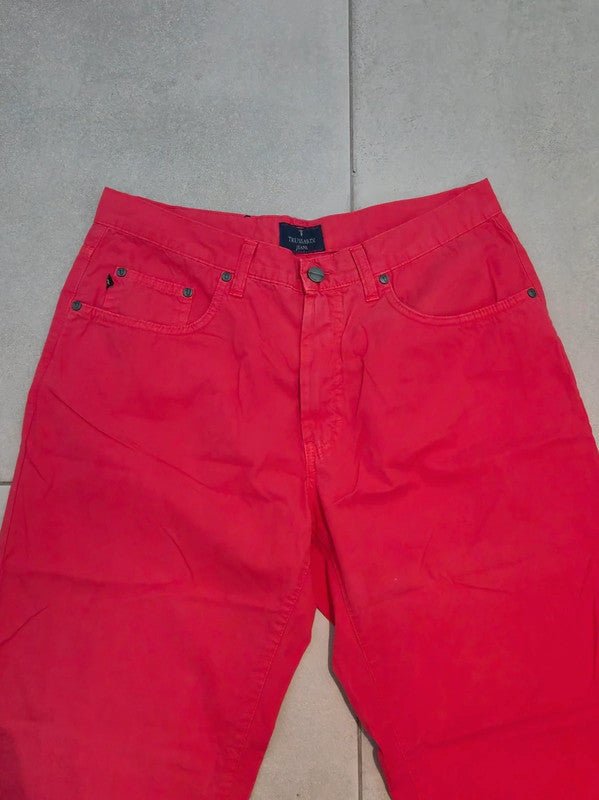 Men Trussardi Jeans Red Straight W35 Jeans