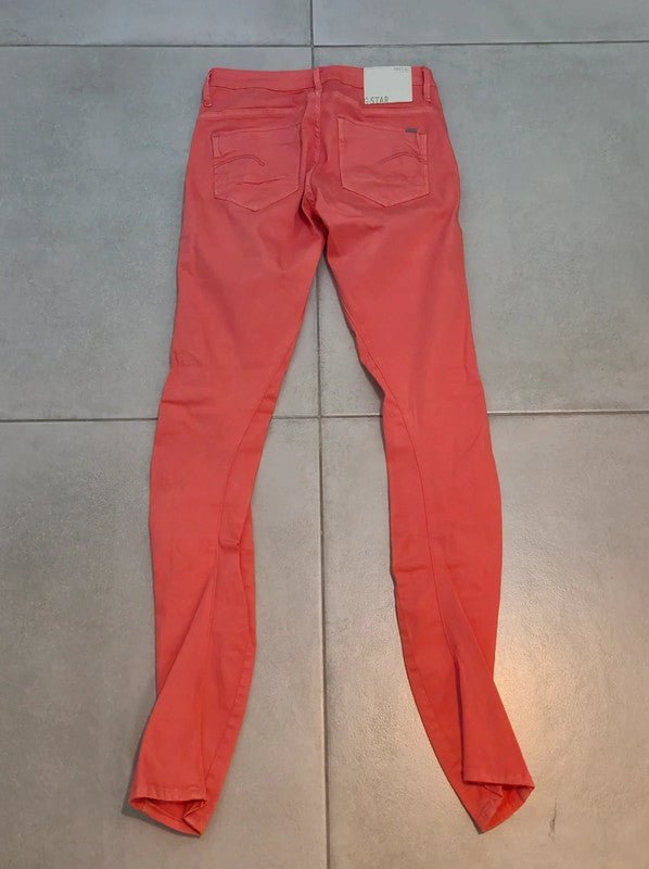 Women G - star Arc 3d Red Skinny W26 L32 (EU 36/S) Jeans