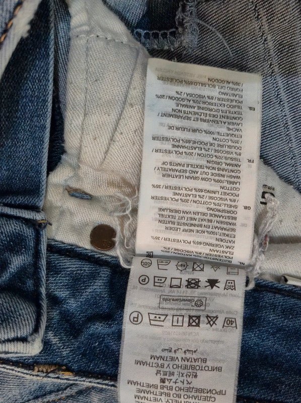 Women G - star Midge Zip Blue Skinny W26 L30 (EU 36/S) Jeans