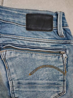 Women G - star Midge Zip Blue Skinny W26 L30 (EU 36/S) Jeans