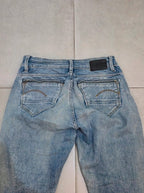 Women G - star Midge Zip Blue Skinny W26 L30 (EU 36/S) Jeans