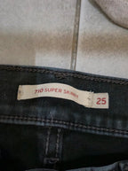 Women Levi's Black Skinny W25 (EU 34) Jeans