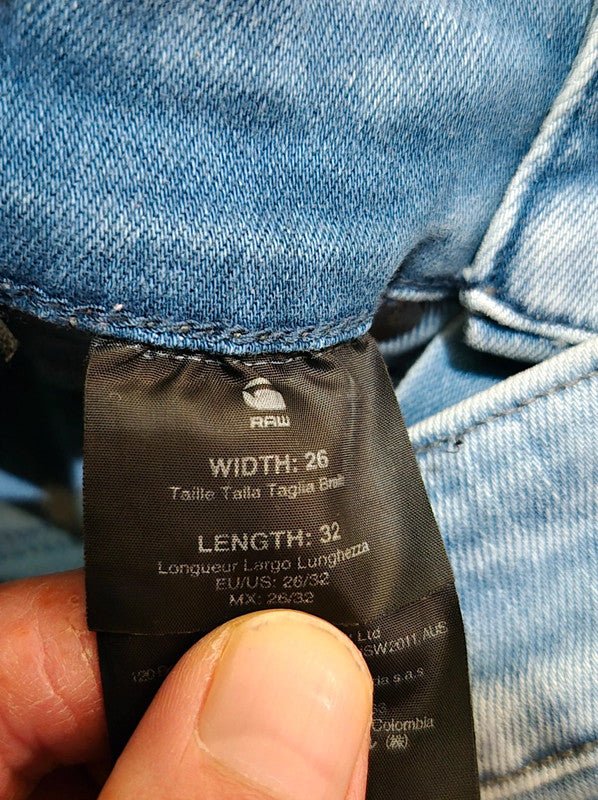 Women G - star Blue Skinny W26 L32 (EU 36/S) Jeans