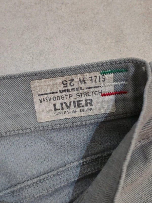 Women Diesel Livier Gray Skinny W25 (EU 34) Jeans