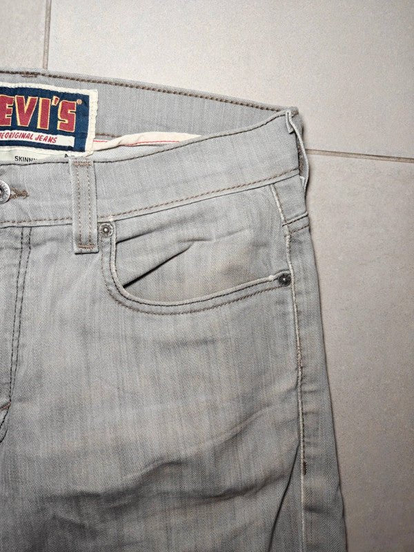 Men Levi's Gray Slim W33 L32 Jeans