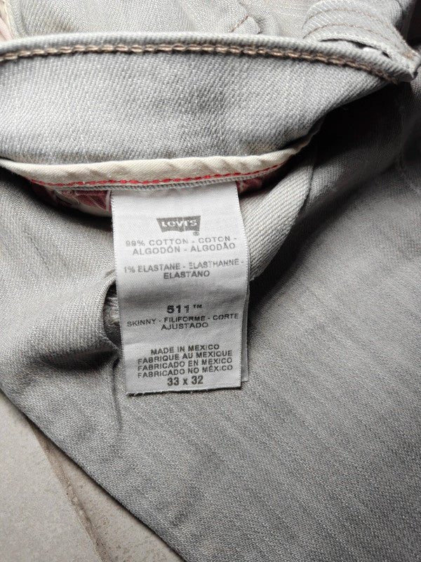 Men Levi's Gray Slim W33 L32 Jeans