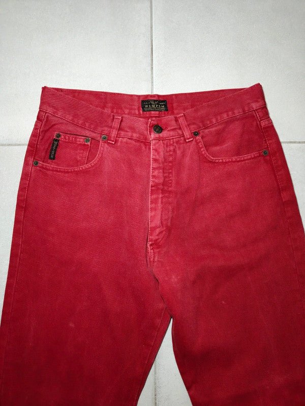 Men Wampum Gold Series Red Straight W34 Jeans