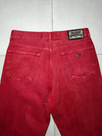 Men Wampum Gold Series Red Straight W34 Jeans
