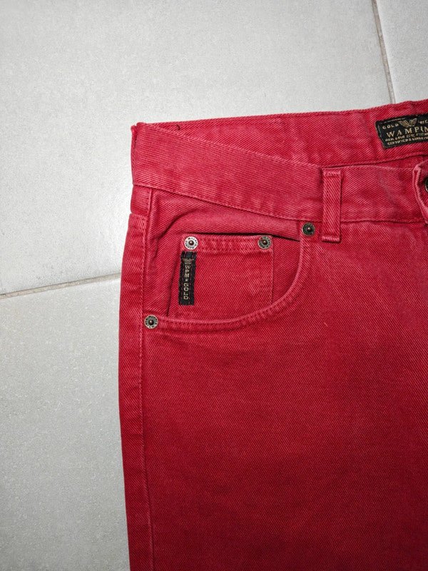 Men Wampum Gold Series Red Straight W34 Jeans